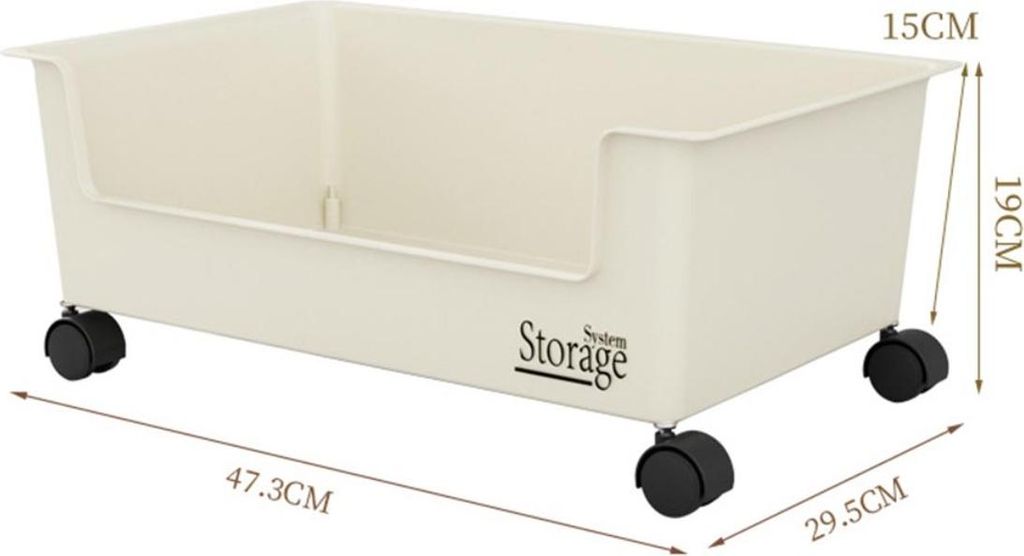 INF Rollbarer Aufbewahrungsbox - Schreibtisch Organizer mit 360° Rädern