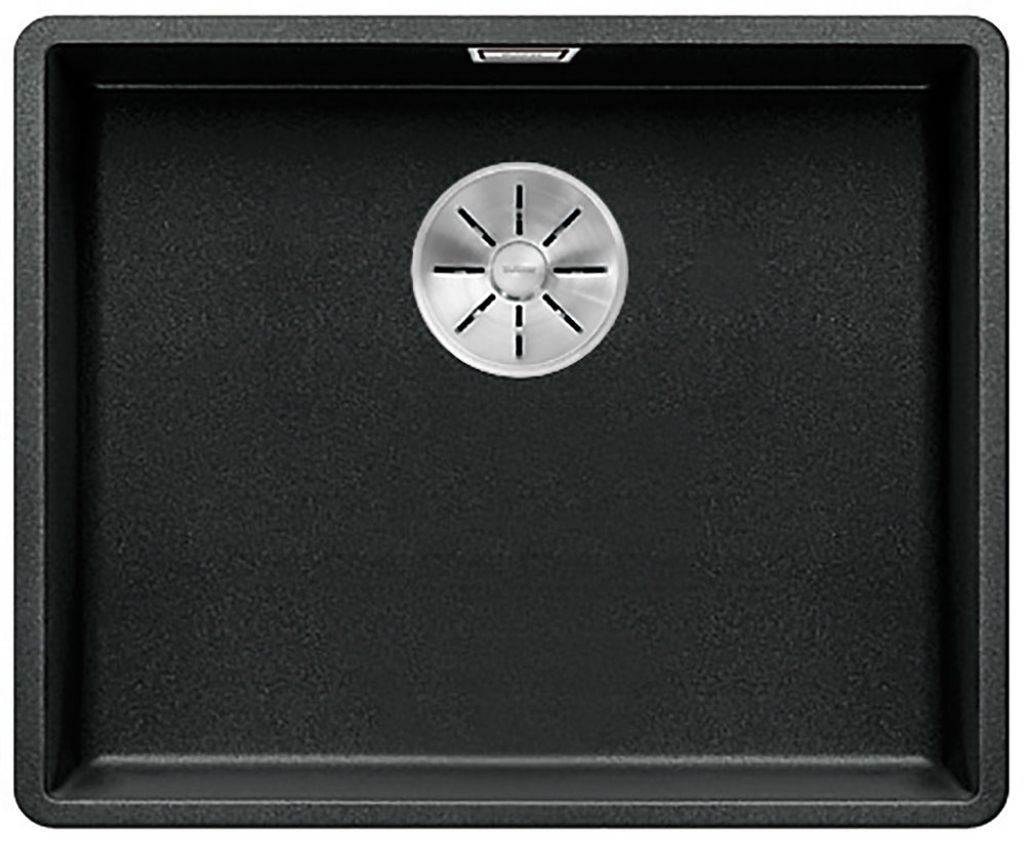 BLANCO SUBLINE 500-F flächenbündige Spüle / SILGRANIT / Anthrazit / Stopfen