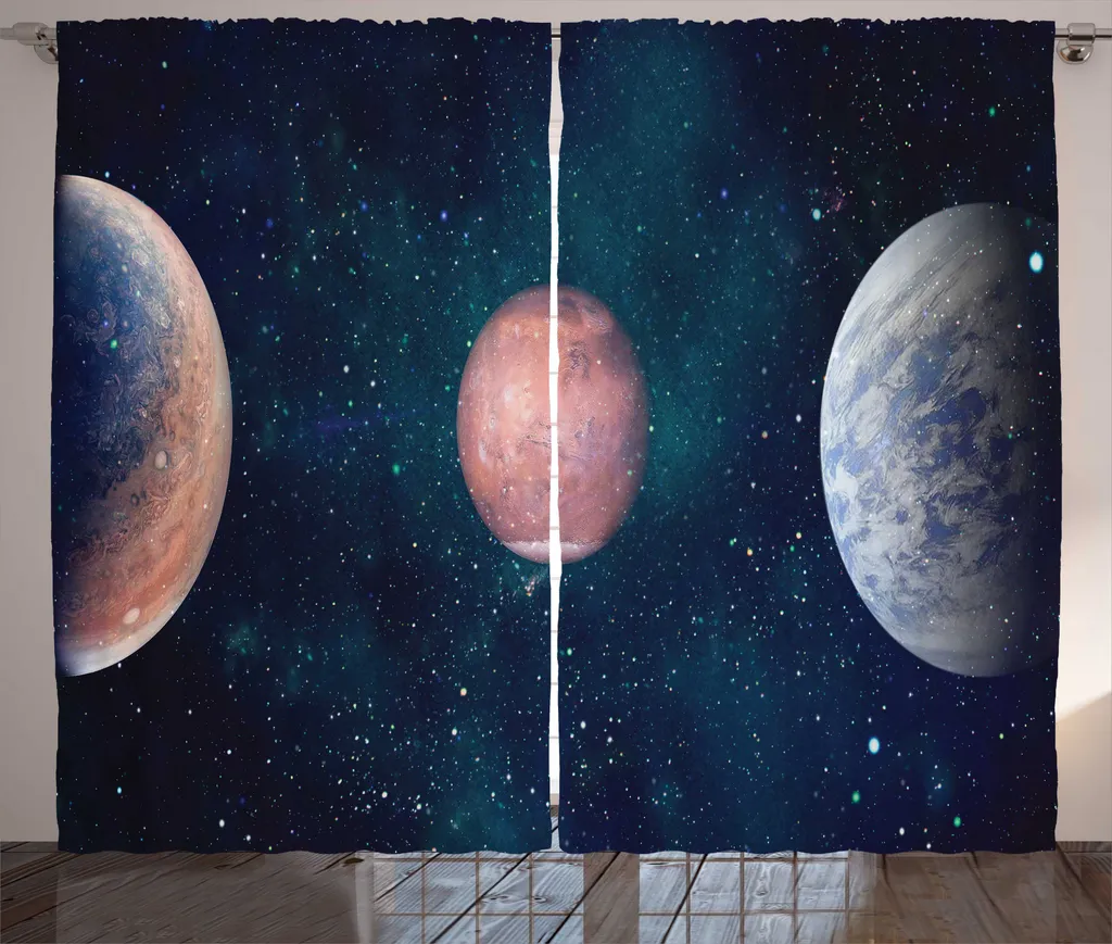 Rideau Astral Multicolore avec Boucles et Crochets en Tissu Qualité Pro