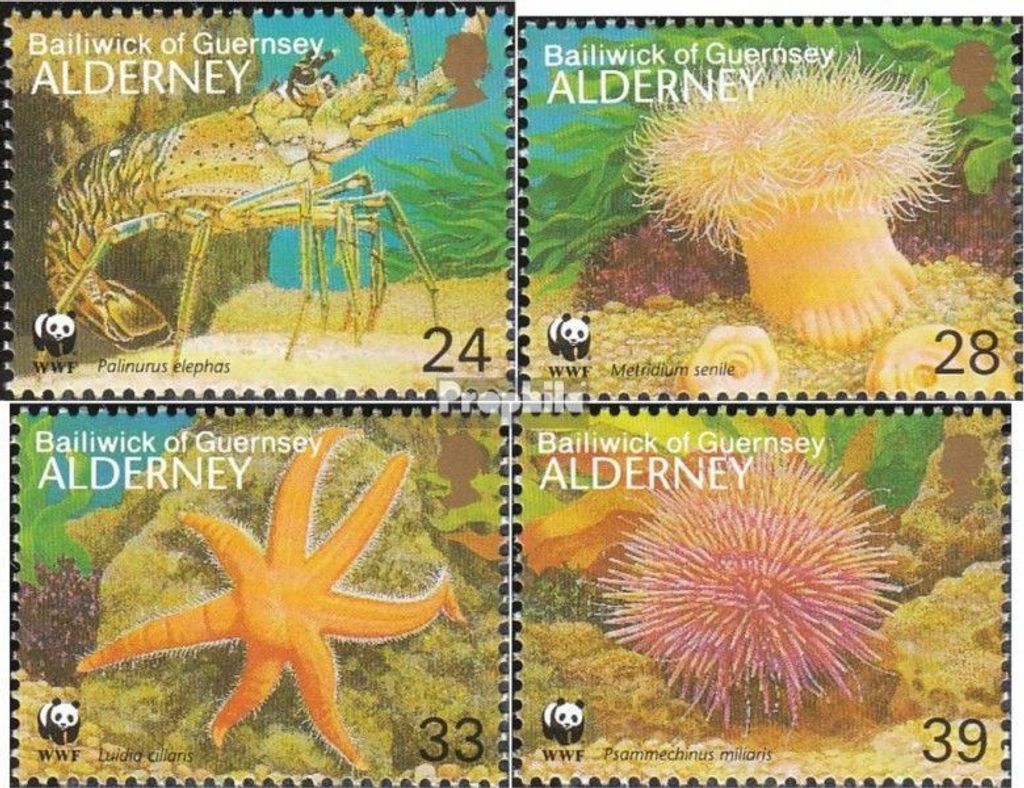 Briefmarken GB - Alderney 1993 Mi 61-64 (kompl.Ausg.) postfrisch Naturschutz