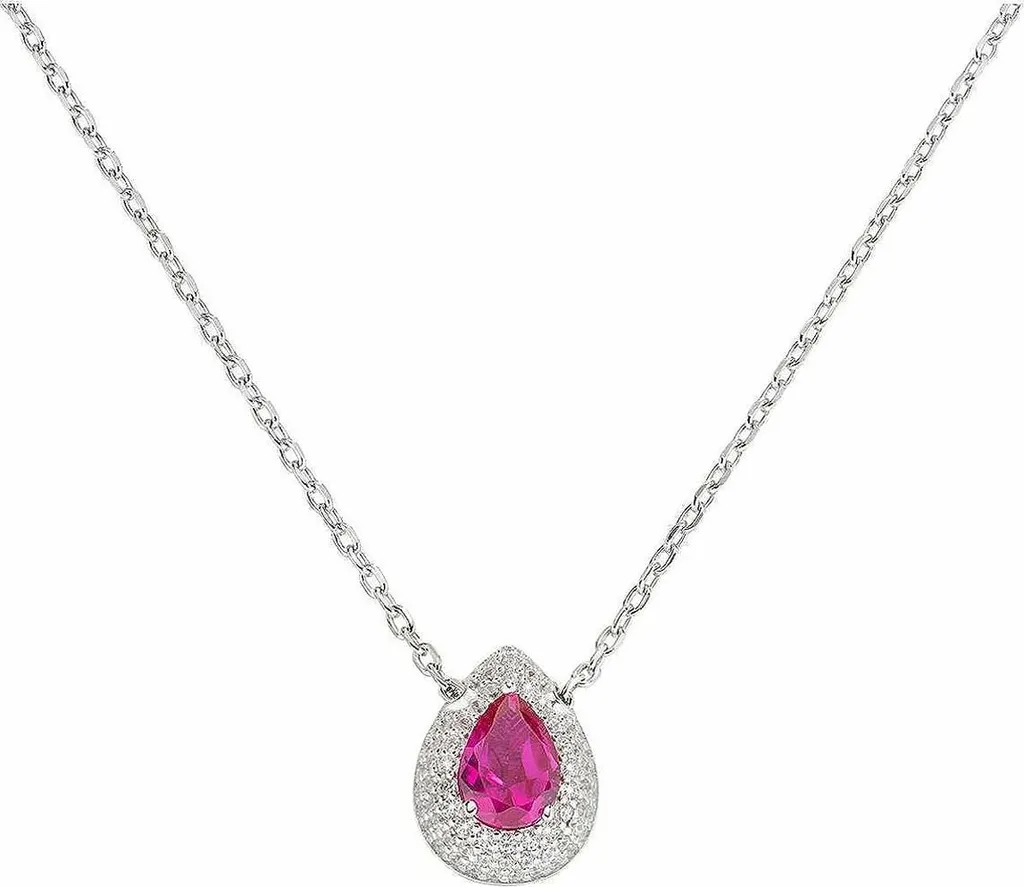 Collier Femme Amen CLGOBRBZ en Argent Doré avec Cristaux de Luxe
