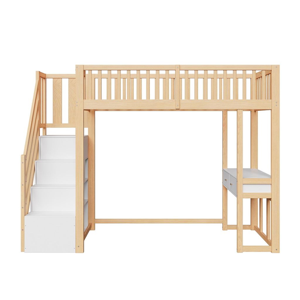 Flieks Etagenbett 90x200cm mit Rausfallschutz, Hochbett mit Produktbild 