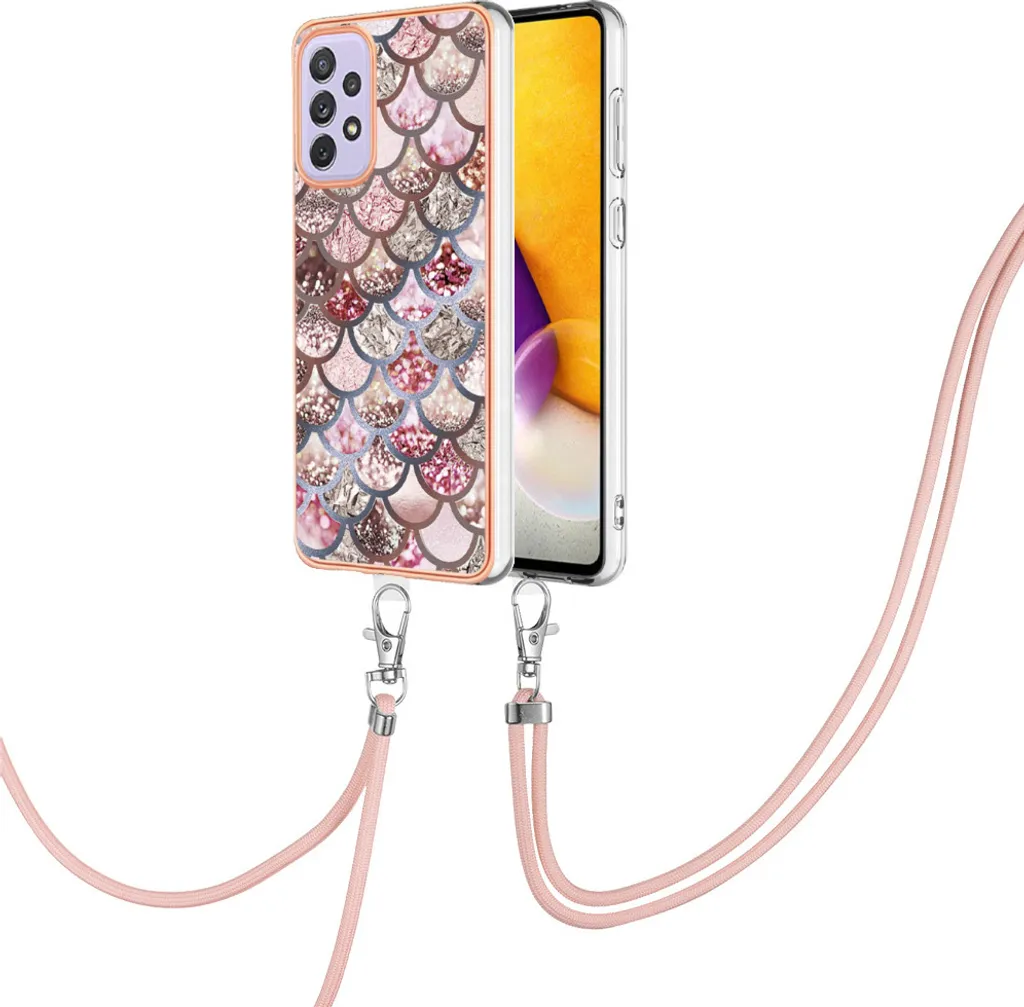 Cover Samsung A53 5G Fantasia Caffè con Laccio Tracolla Fashion