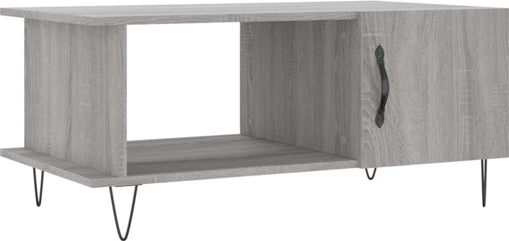 vidaXL Couchtisch Grau Sonoma 90x50x40 cm Holzwerkstoff