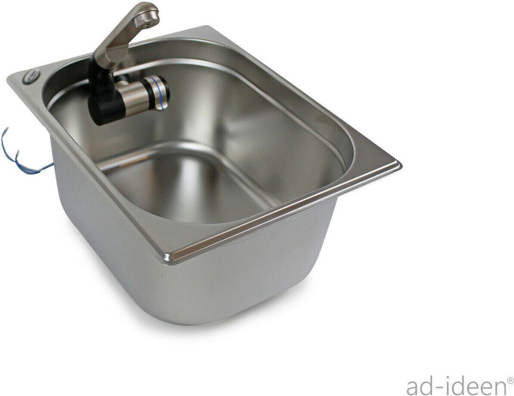 Edelstahl Spülbecken Camping Waschbecken Integriert+Ablauf Produktbild 