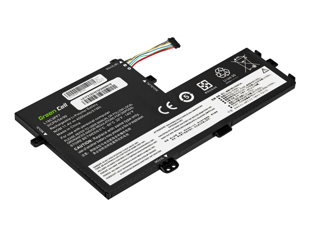 Green Cell Notebook Akku Gc Le172 Ersatzakku Lenovo Batterie 11.4 V 4500 M Ah