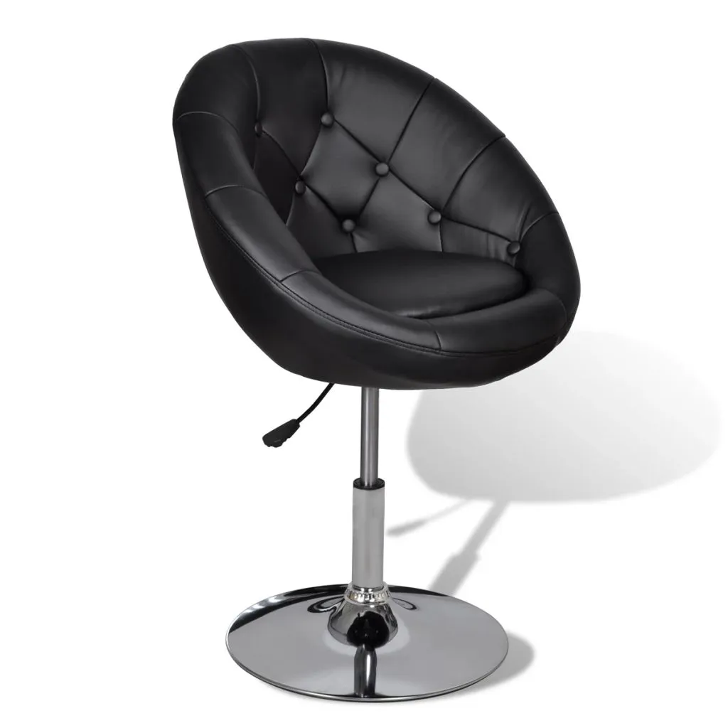 Sgabello Bar Professionale vidaXL: Pelle Sintetica Nera Duratura