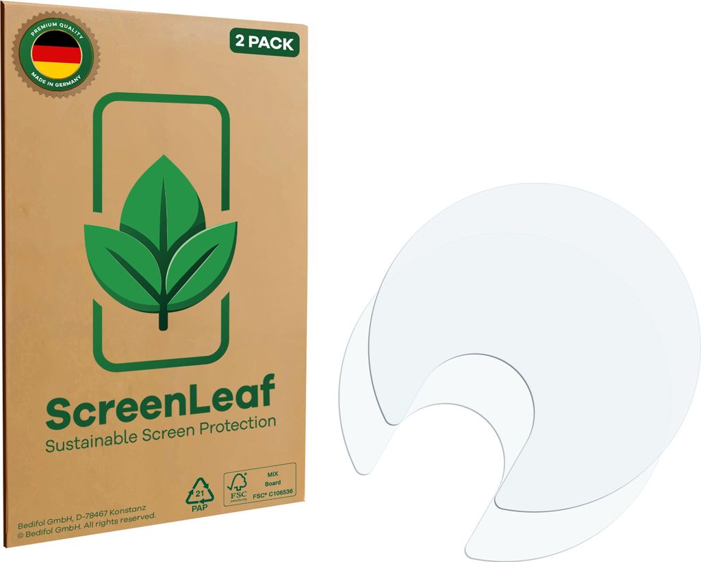 2x ScreenLeaf Schutzfolie für ZTE Blade A35 lite (NUR Kameraschutz) nachhaltiger Displayschutz Display Schutz Folie Klar Transparent