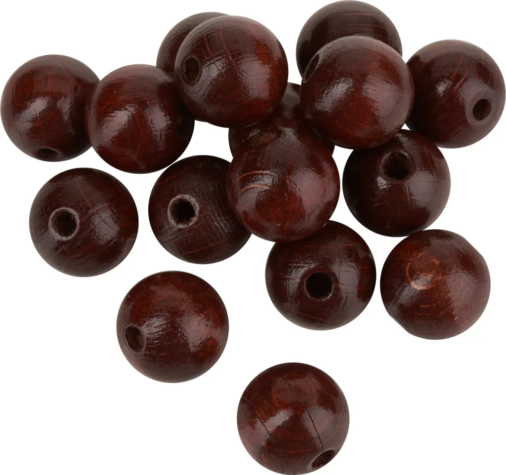 Knorr Prandell 216011579 Perles en bois Ø 15 mm Sépia pour Bijoux DIY