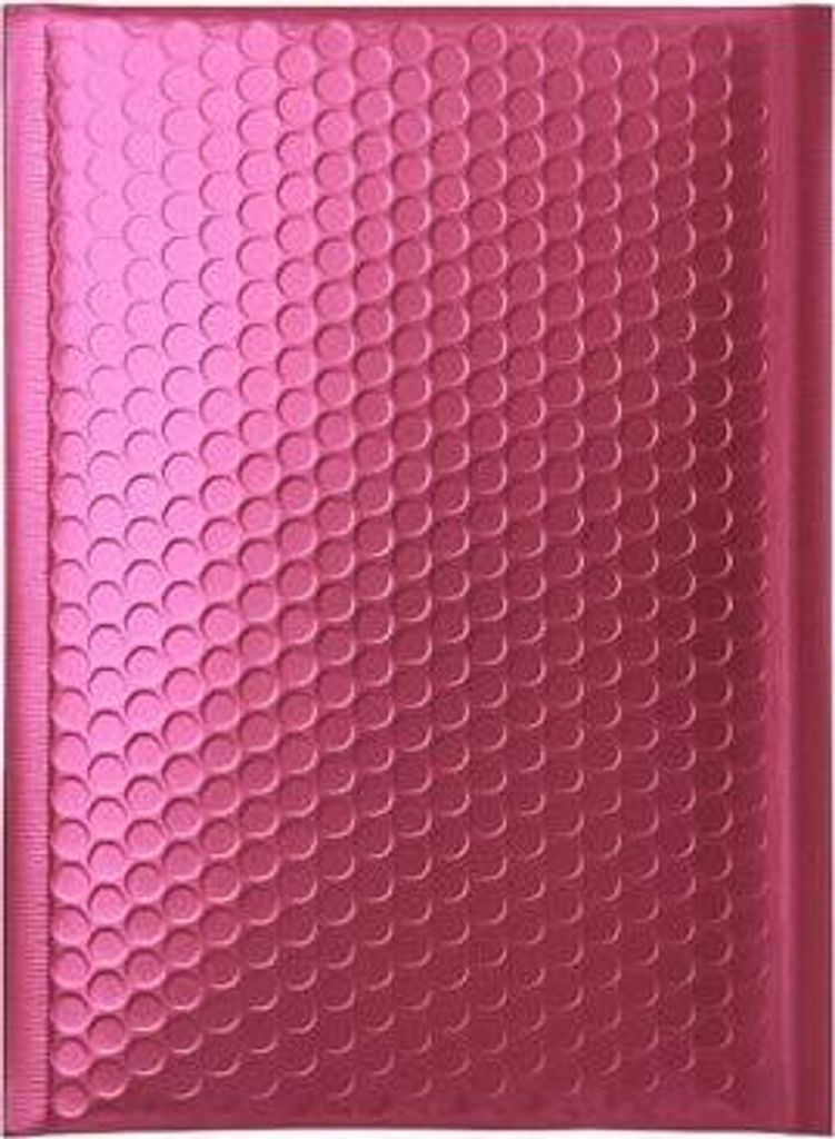 Luftpolsterfolie Versandtasche aus Metall 230 x 324 mm, rosa