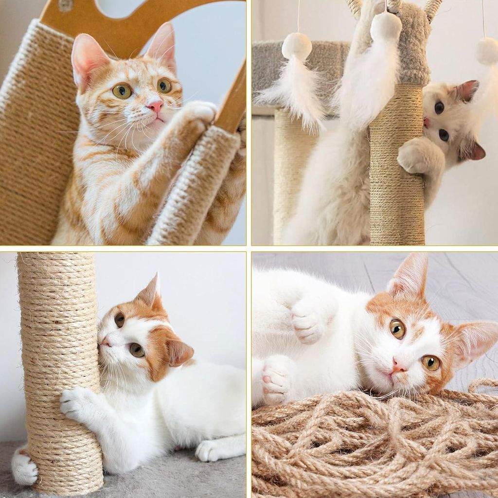 Sisal-Tau für Kratzbaum - 6 mm x 60 m - langlebig - vielseitig