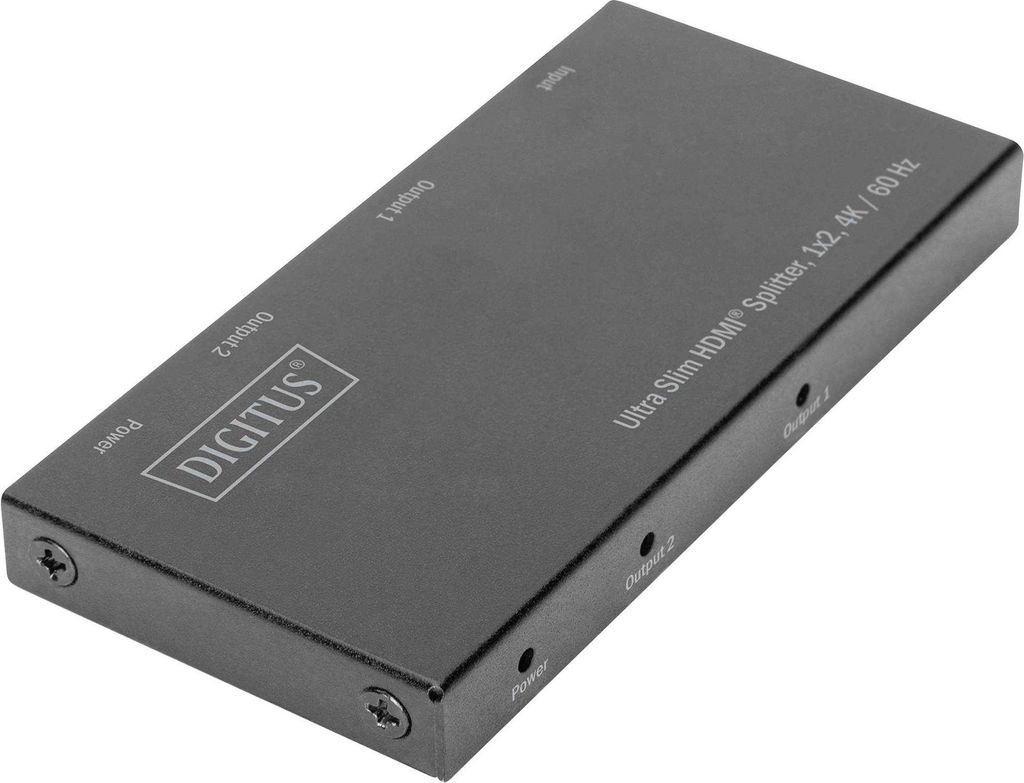 DIGITUS Ultra Slim HDMI Splitter 1x2 4K/60 Hz schwarz