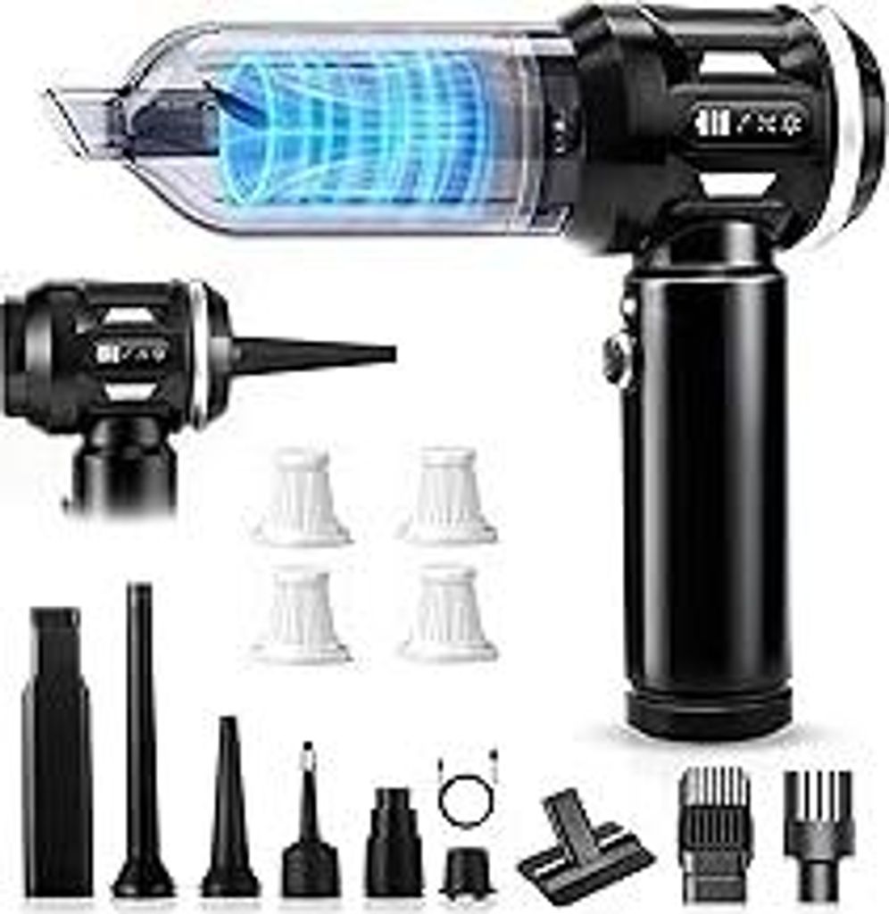 Citybee Handstaubsauger Akku Mini Staubsauger Kabellos - 25000Pa Handstaubsauger Stark 4 in 1 Autostaubsauger mit Bürstenloser Motor - 3 Stufen Tr...