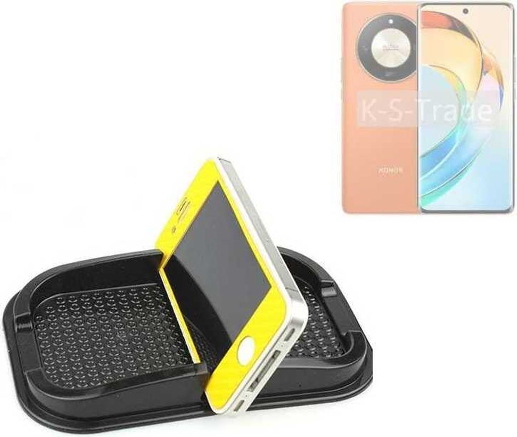 K-S-Trade Auto Anti Rutsch Matte Smartphone-Halter kompatibel mit Honor X50 Haft Pad Armaturenbrett Handy-Halterung Silikon