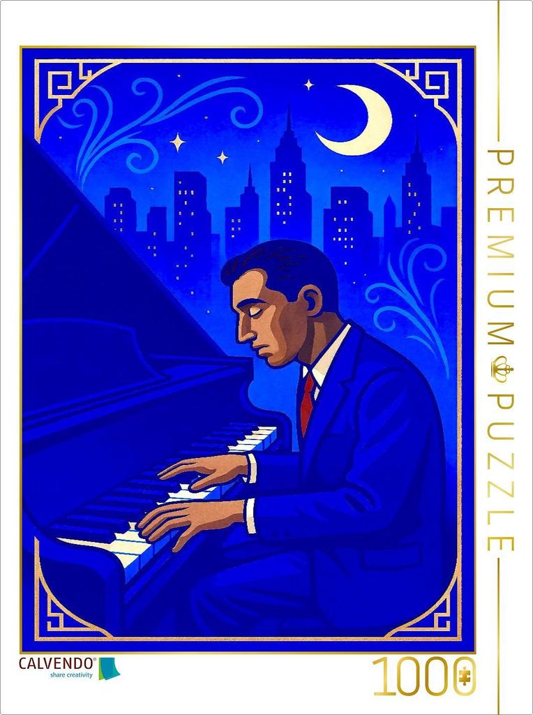 CALVENDO Puzzle „Rhapsody in Blue von George Gershwin | 1000 Teile Lege-Größe 64x48cm Foto-Puzzle für glückliche Stunden