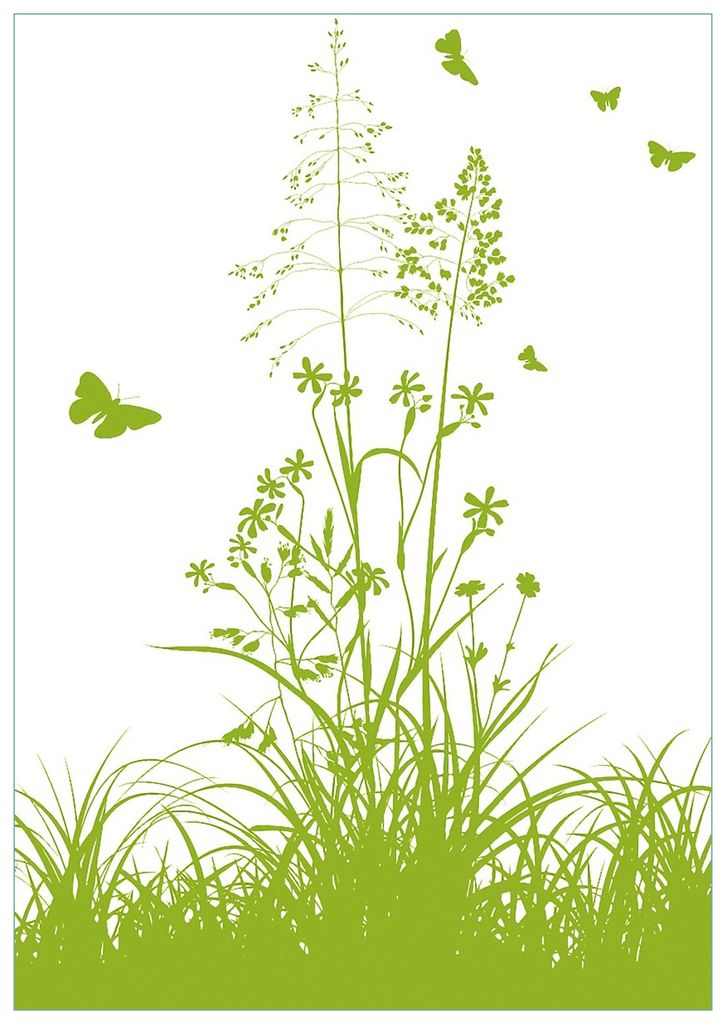 Wallario Premium Glasbild, freischwebende Optik, kräftige Farben, Größe 100 x 70 cm Motiv Grüne Sommerwiese