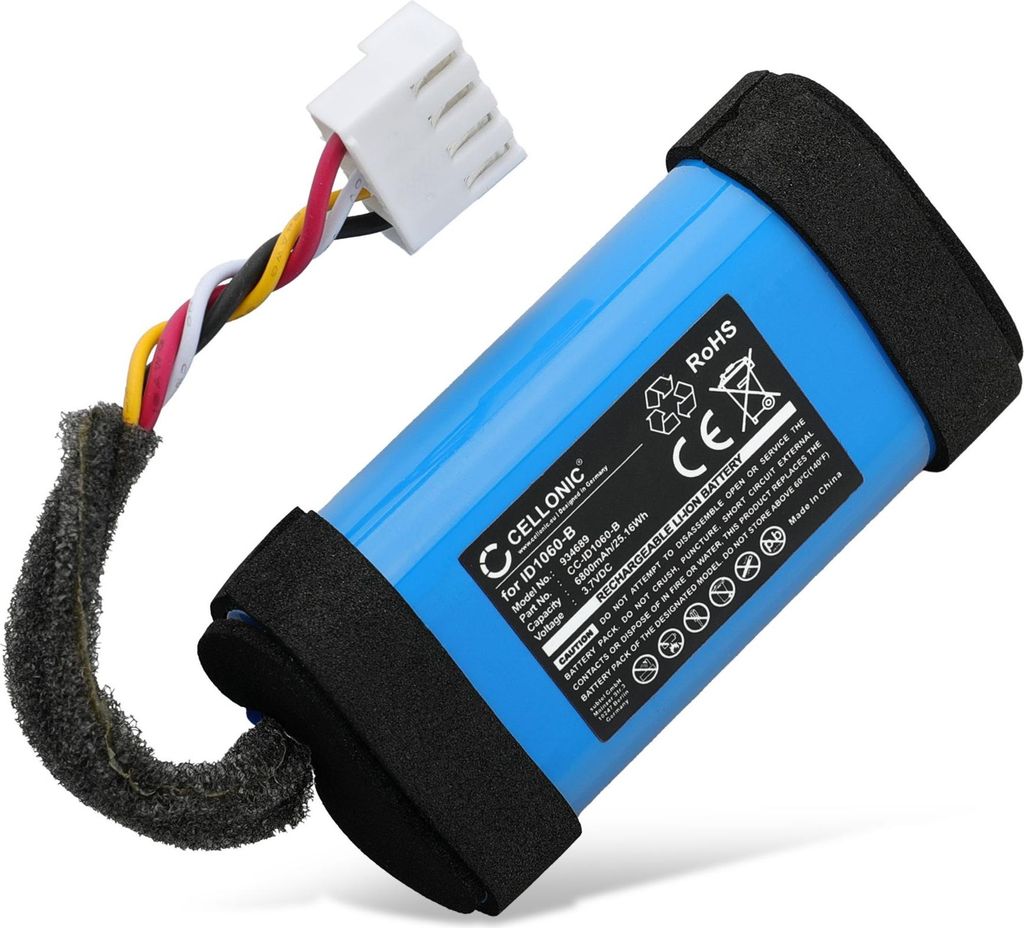 CELLONIC 1x Akku für Lautsprecher Kompatibel mit JBL Flip 5, 1INR19/66-2 - (6800mAh, 3.7V)