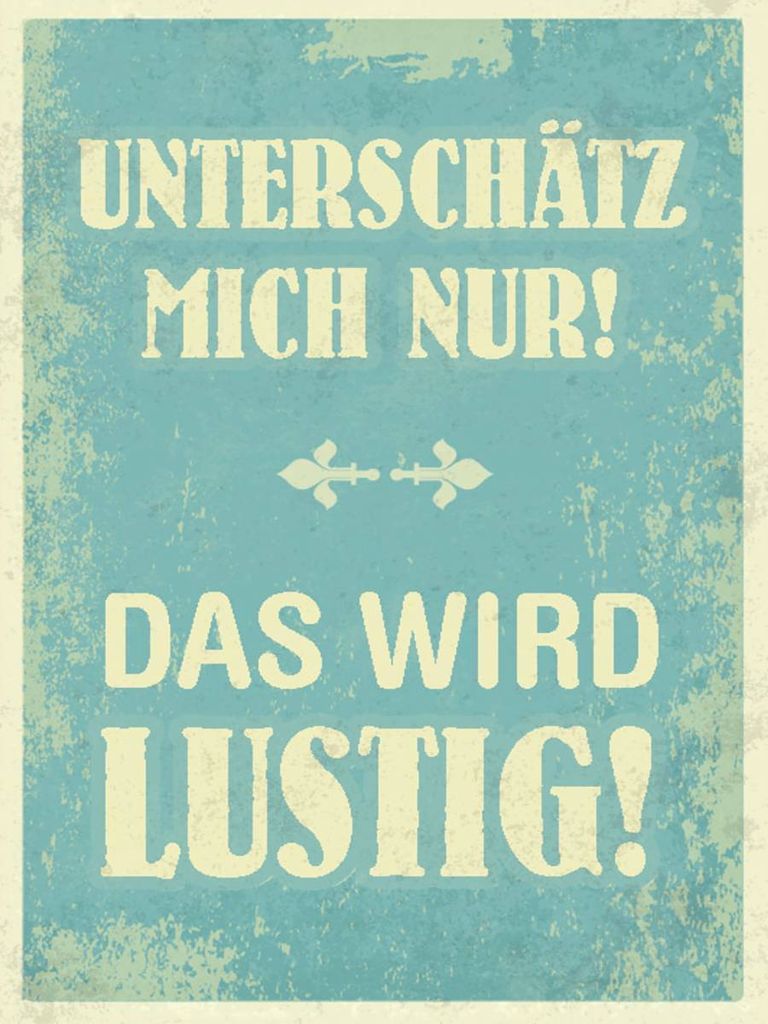 vianmo Holzschild 40x30 cm unterschätz mich nur
