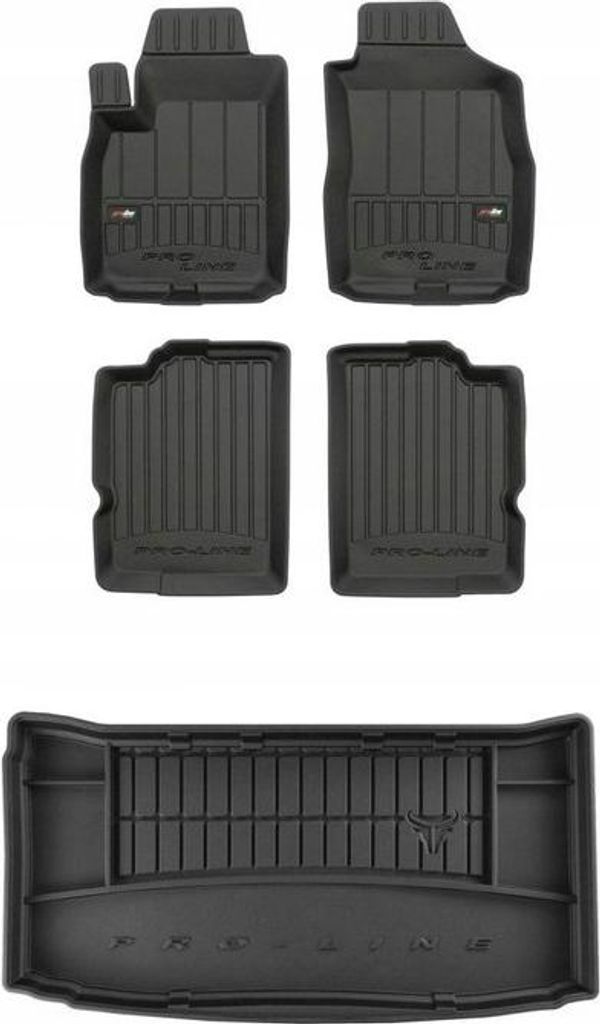3D SET Fußmatten und Kofferraummatte Fiat Panda 2 Fließheck 2003-2012