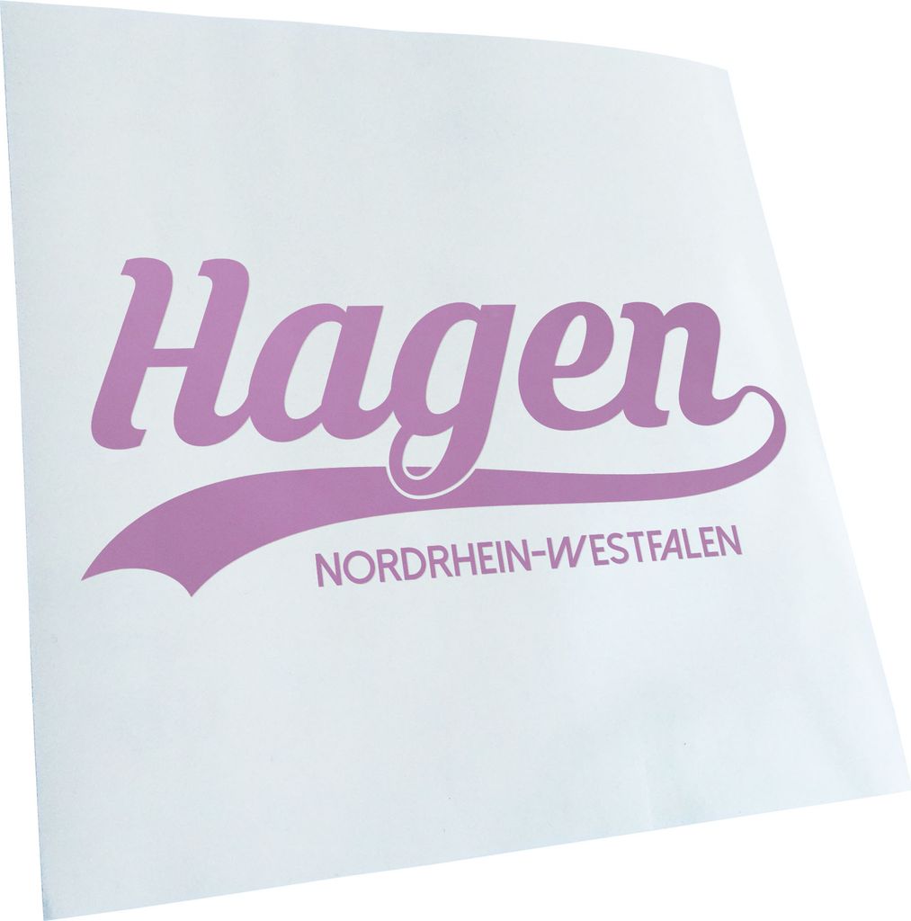 Kiwistar - Autoaufkleber - Hagen Nordrhein-Westfalen - Flieder - 24x10cm - Aufkleber für Auto, Laptop, Fahrrad, LKW, Motorrad mehrfarbig JDM Decal...