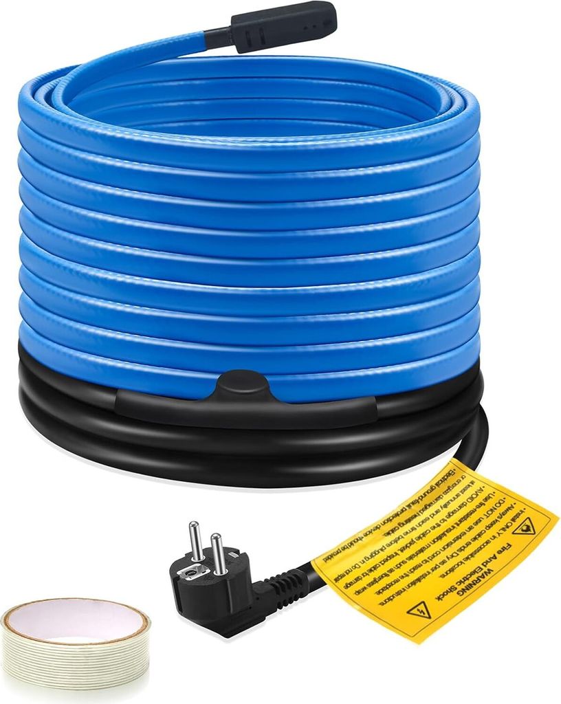 Ci-Fotto Frostschutz Heizkabel, Ci-Fotto Selbstregulierendes Heizkabel (8M, 17 W/M) mit eingebautem Thermostat
