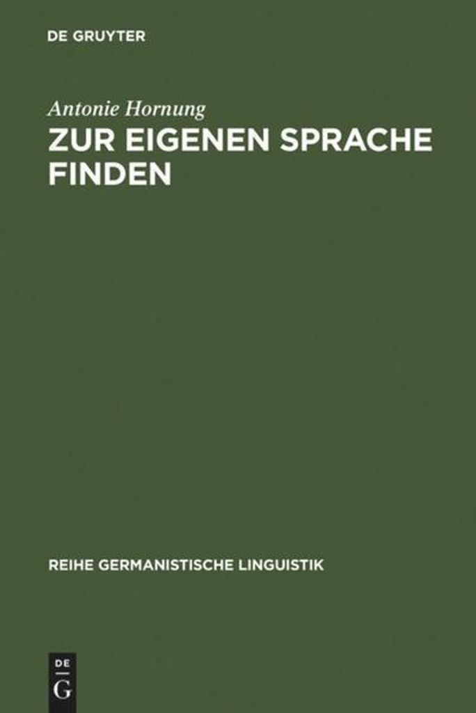 Zur eigenen Sprache finden