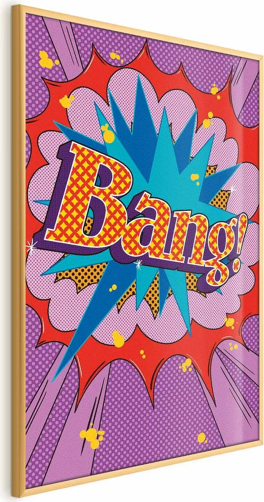 Poster Bang 40x60 Oro - Cornice Minimalista Senza Margini per Casa