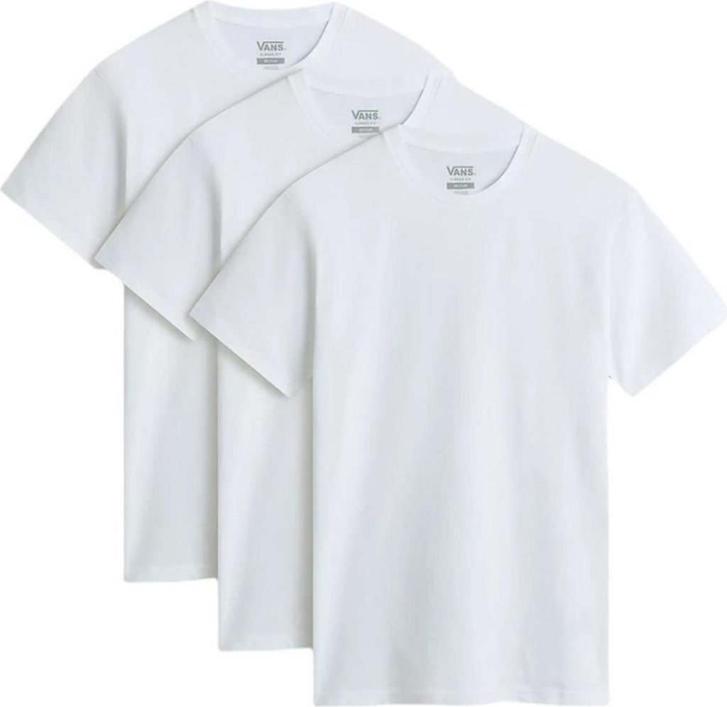 Vans 3er-Pack T-Shirts in klassischer Passform, Weiß XXL