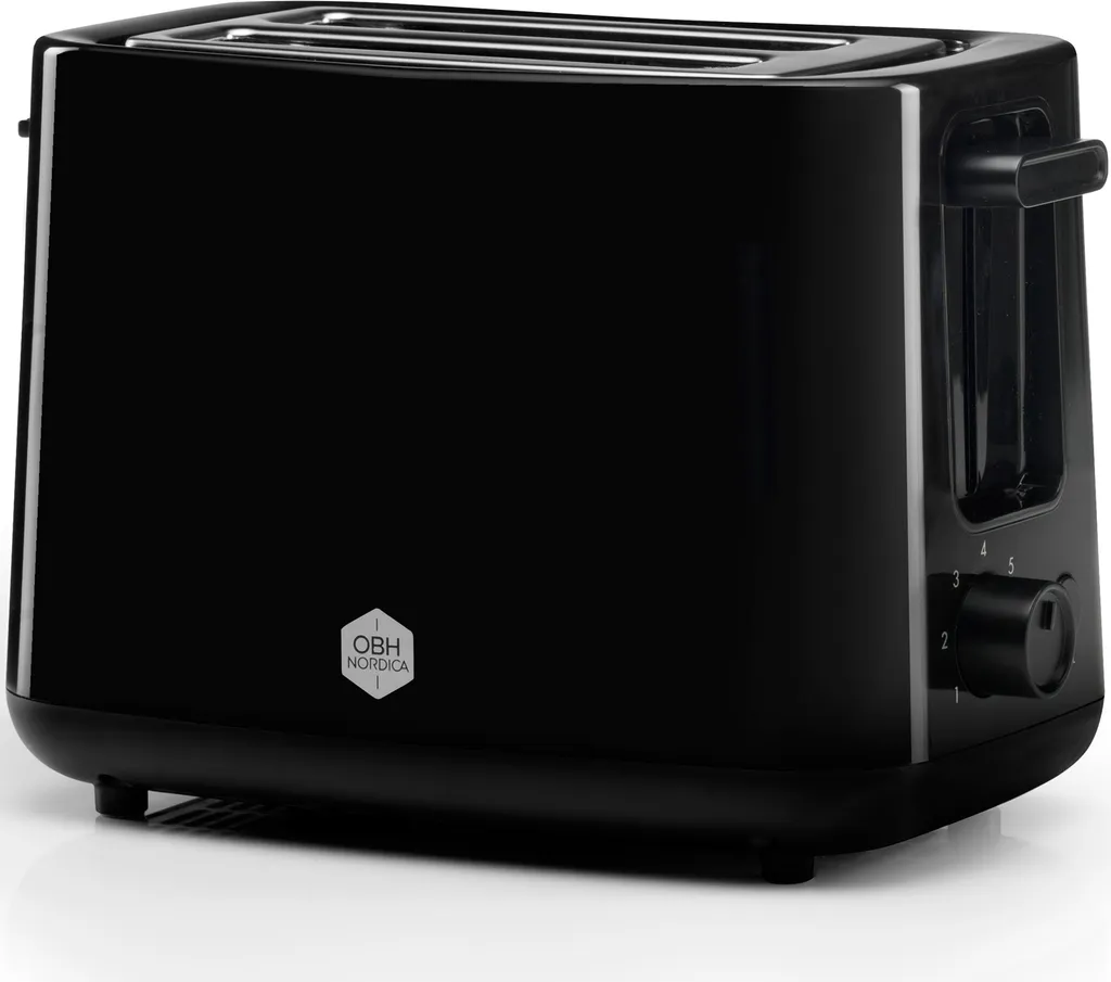 Grille-pain compact noir OBH Nordica Daybreak 2 fentes pour le matin