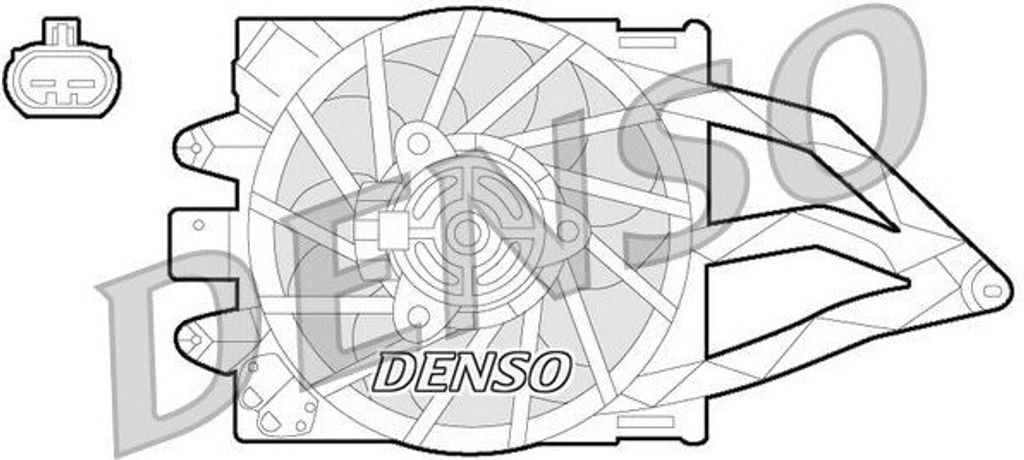DENSO DER09057 Lüfter Motorkühlung Kühlerlüfter für FIAT PANDA (169) Wasserkühler Ø315mm