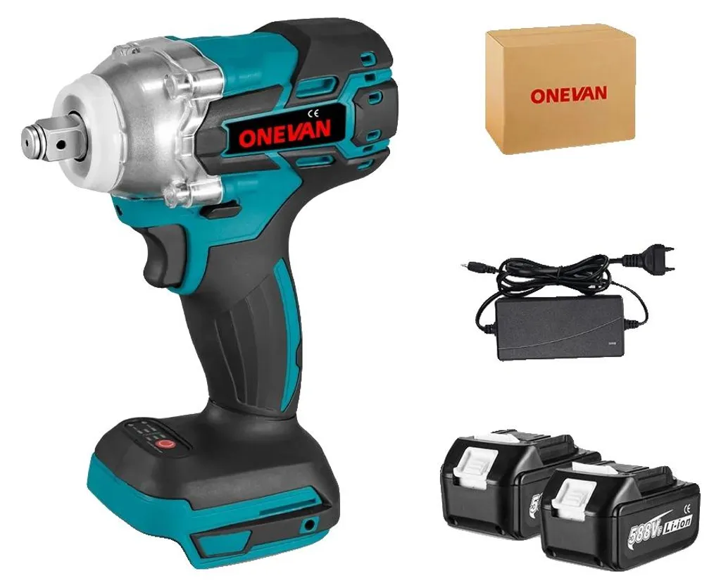 Visseuse à chocs sans fil 520Nm moteur Brushless avec 2 batteries Li-ion