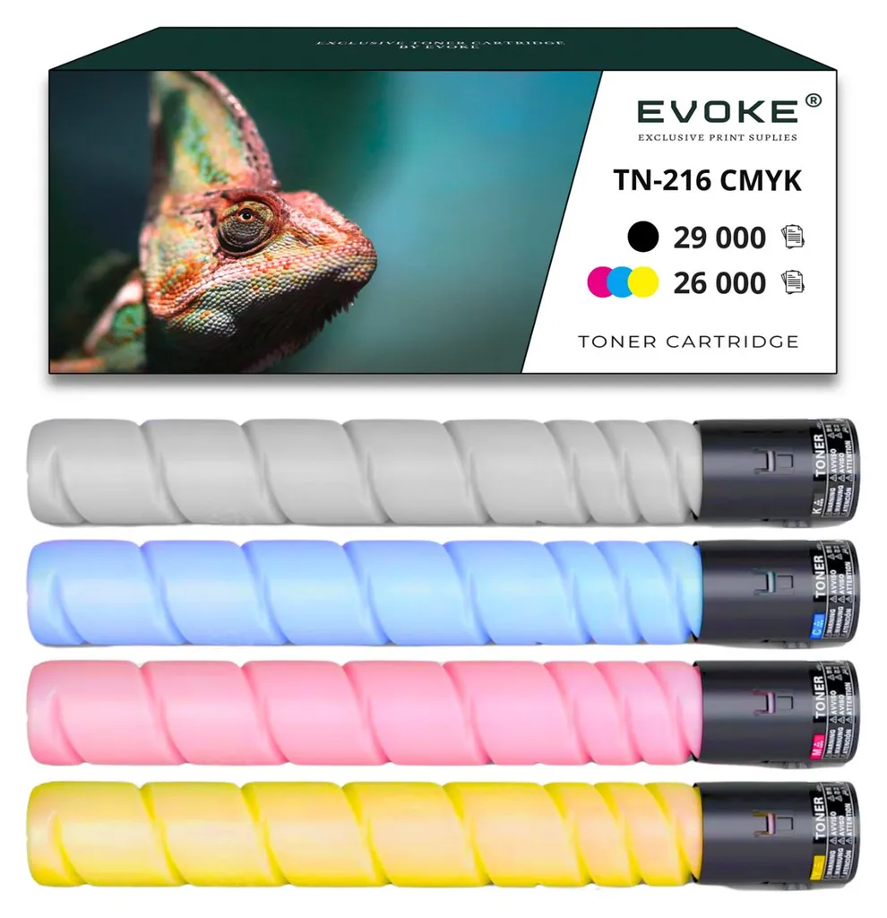 Offerta 4 Toner TN-216 Konica Minolta C220 C280 Nero e Colori