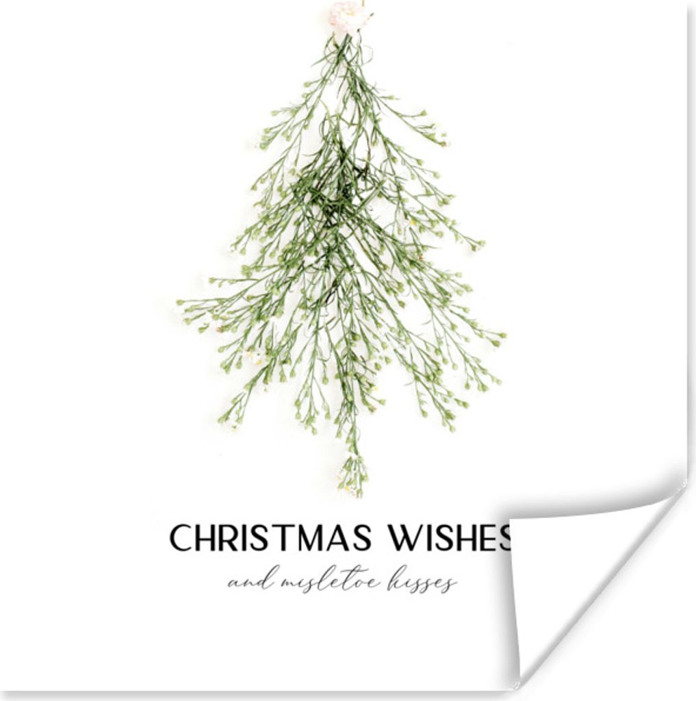 MuchoWow Poster Winter - Baum - Mistelzweig 30x30 cm - Wandposter - Printing