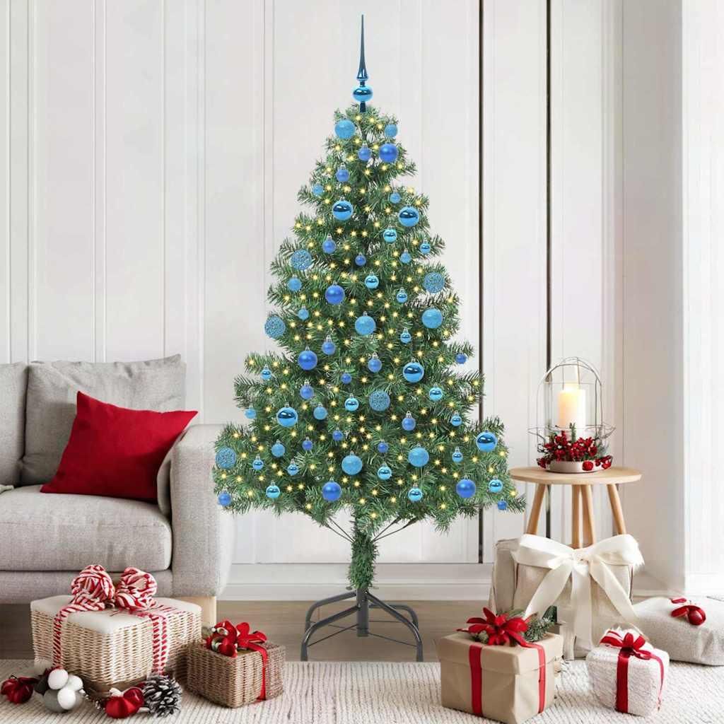 "Schlussverkauf" Weihnachtsbaum(1 pc) - Kunstbaum/Tannenbaum - mit 300 LEDs mit Ständer Grün 180 cm PVC C7658