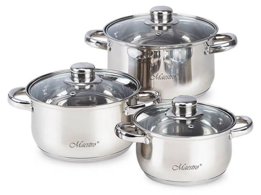 MAESTRO MR-2020-6M 6-piece cookware set stainless steel