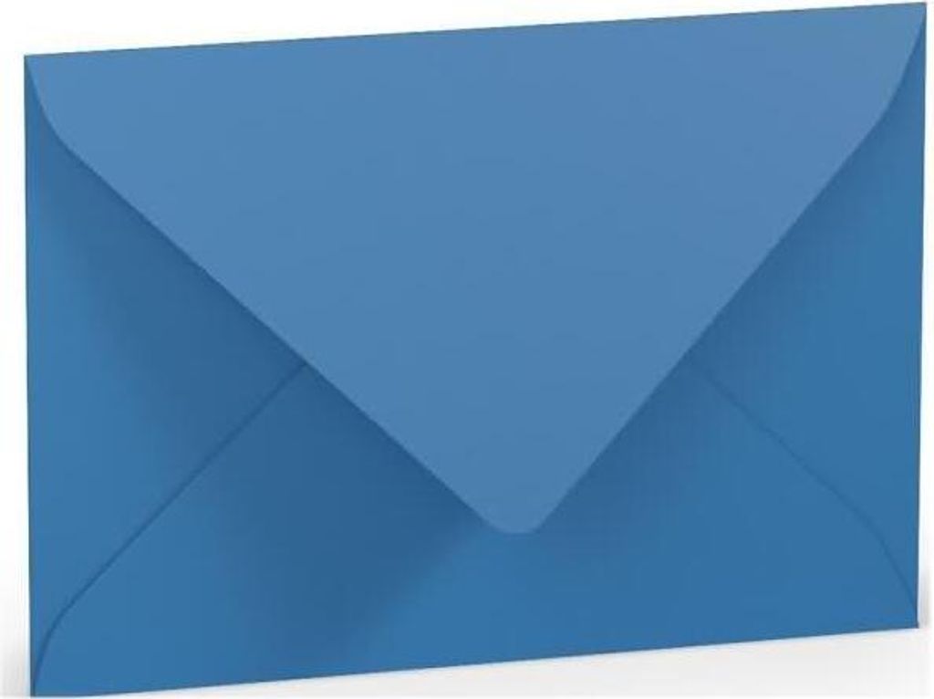 Briefumschlag C6 Nassklebung Seidenfutter Stahlblau