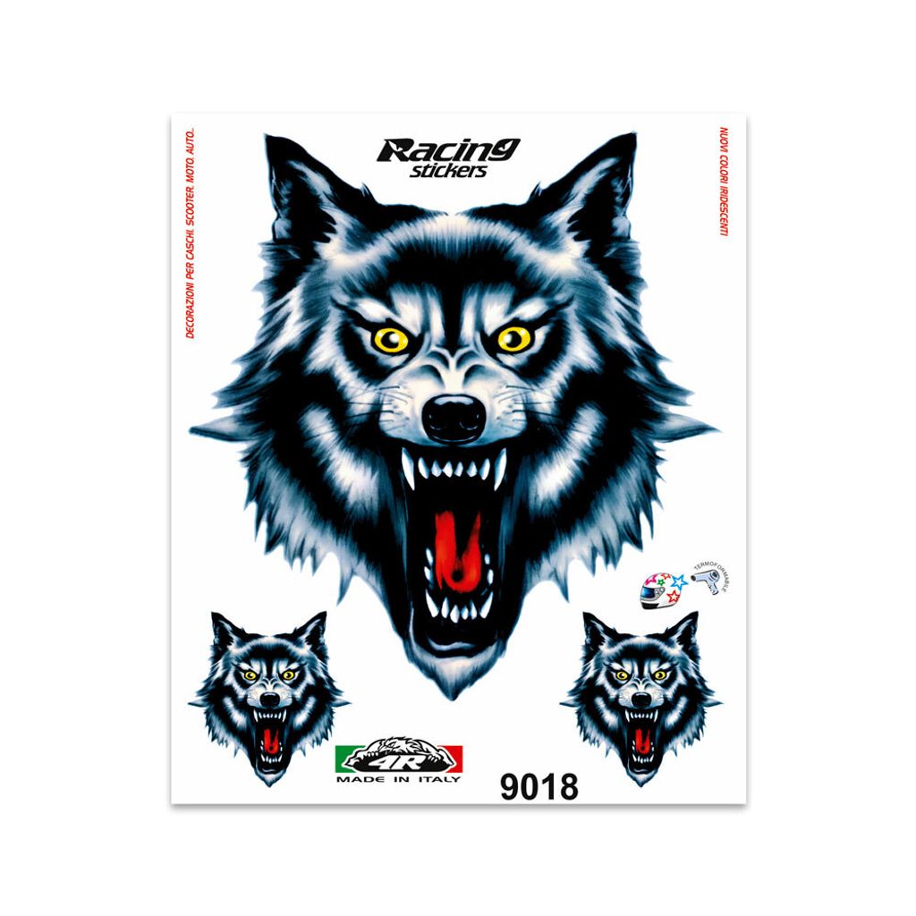 ABARTH Aufkleber Wolf Maul 20 x 24 cm mit feinen Details und leuchtenden Farben