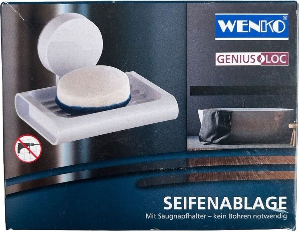 Wenko Genius Loc Seifenablage, Seifenschale mit Produktbild 