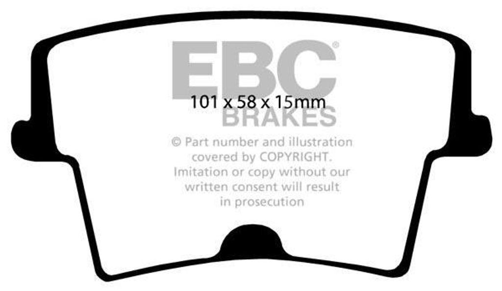 EBC Brakes Bremsbeläge Satz Hinten Bremsklötze für CHRYSLER 300 C Touring (LX, LE) DP41722/2R