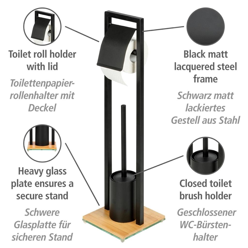 WC-Garnitur Toiletten Stand WENKO Bürsten