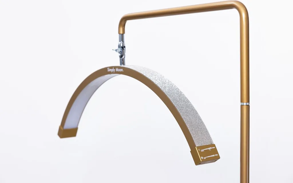 Lampe cosmétique LED Simply Moon Gold à commande tactile et strass chic