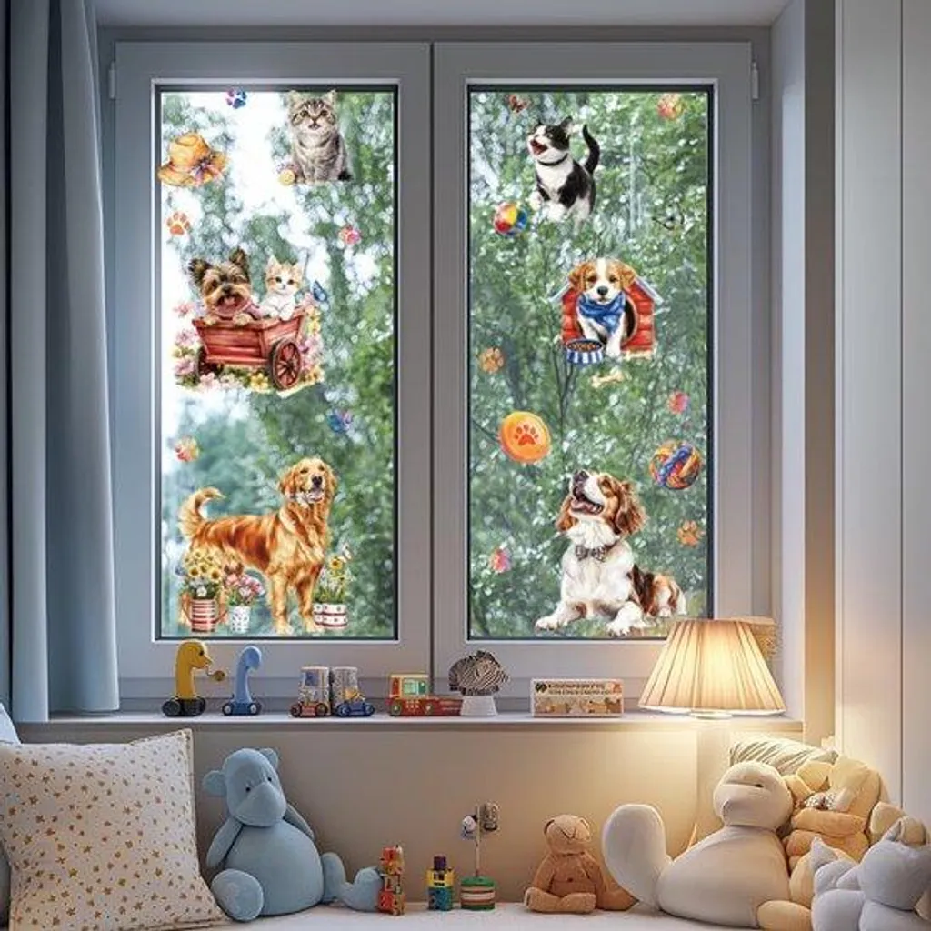 Autocollants muraux décoratifs animaux - Stickers DIY Printemps-Été