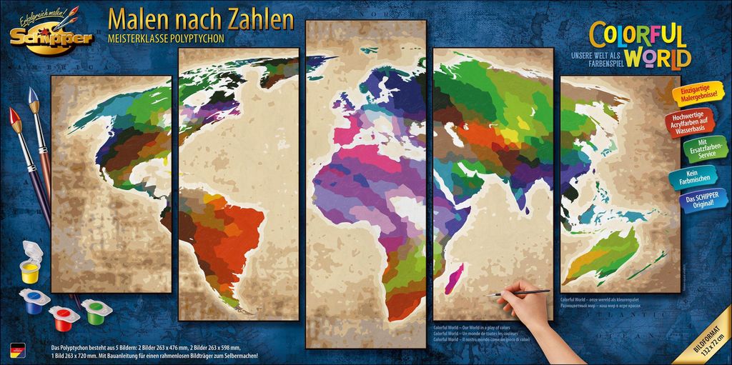 Schipper Malen nach Zahlen - Colorful World (Polypt.)