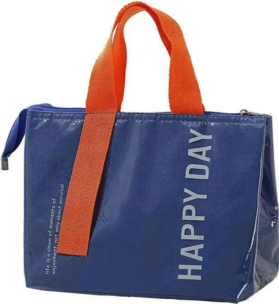 Cestino Termico Pranzo Blu: Borsa Isolata Portatile per Ufficio e Viaggi - 1