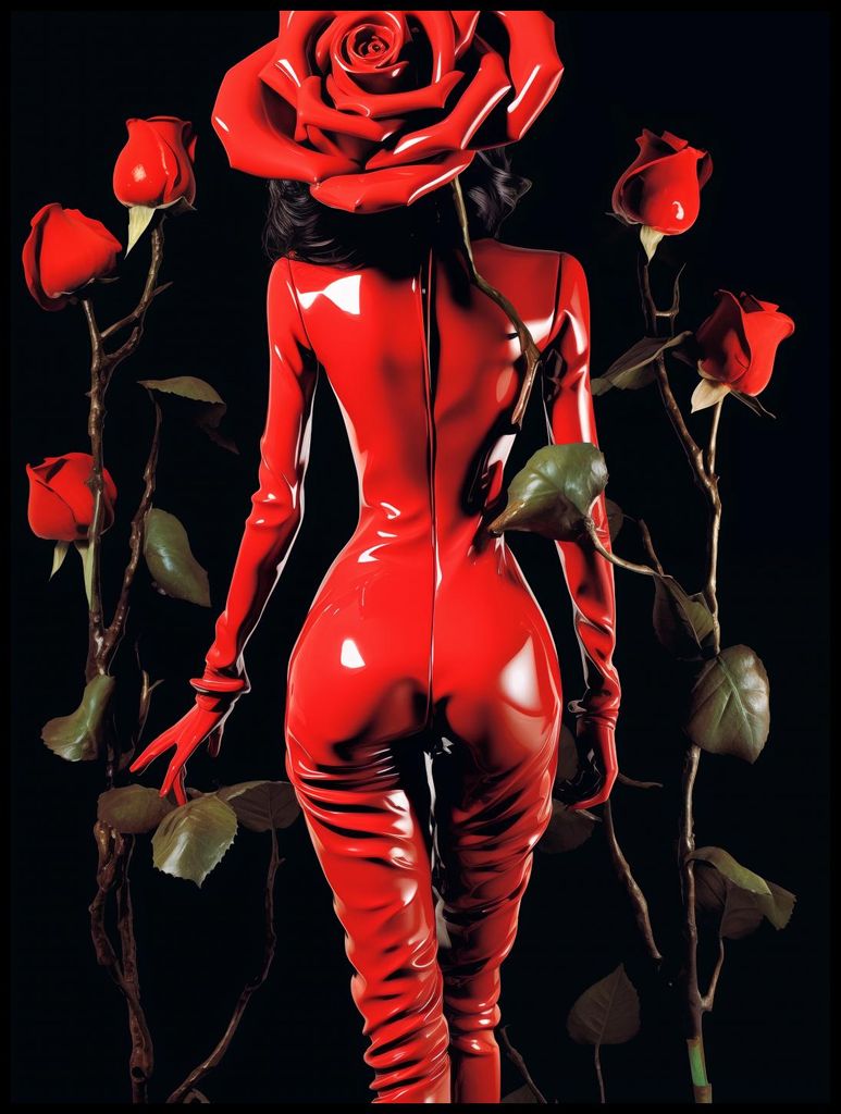 Plakat 75x100cm Blumen Persona Rosa