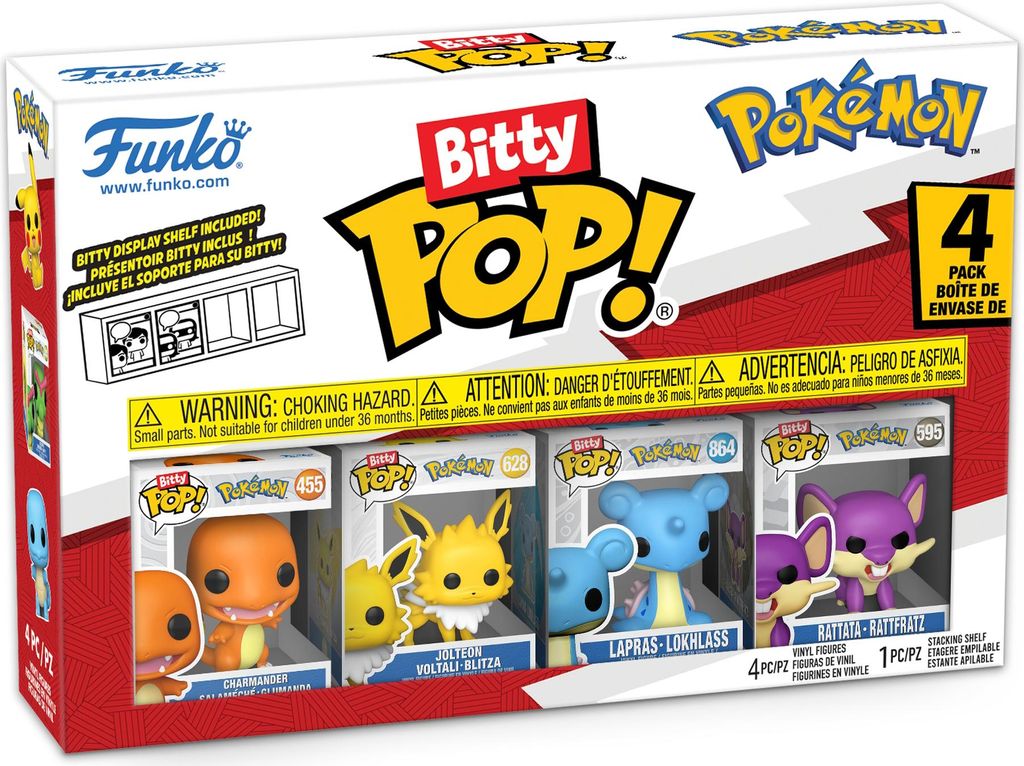 Pokémon - Charmander Blitza Lokhlass Rattfratz Bitty Pop! Produktbild 