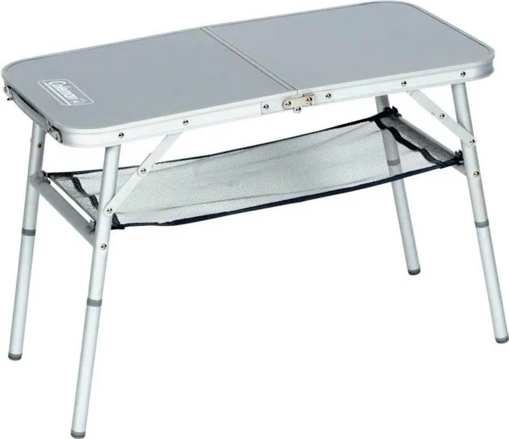 Table alu Coleman Mini Camp 80x40 cm avec pieds réglables argentée