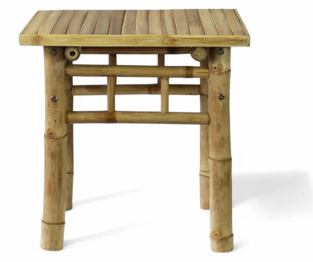 Table basse Aviation 45 en bambou brun robuste et design compact - 3