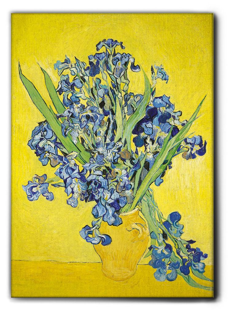 Giallobus - Vase mit blauen Blumen - Vincent Van Gogh - 100L x 140B cm - Bild - Premium Loom Canvas mit hoher Dicke
