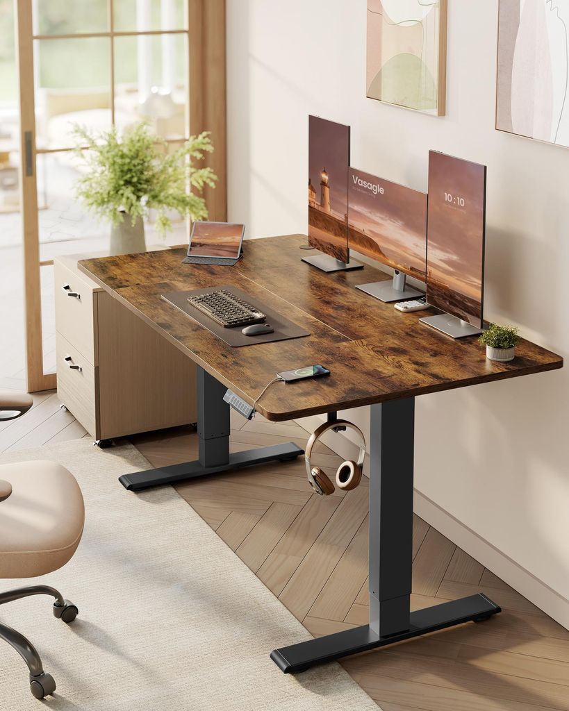 VASAGLE Höhenverstellbarer Schreibtisch, 140 cm, Produktbild 